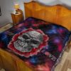 Valentine Premium Quilt - Red Rose Tattooed Skull Deep Love Quilt Blanket 19