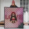 Valentine Premium Quilt - Roses Mandala Bride With Skull Love Quilt Blanket 3