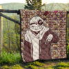 Valentine Premium Quilt - Sans Undertale Wearing Jacket Sweating No Love Lies Patterns Quilt Blanket 13