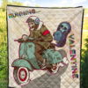 Valentine Premium Quilt - Skeleton Driving Vespa RIP Running Valentine Quilt Blanket 5