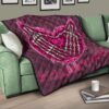 Valentine Premium Quilt Skeleton Hands In Melting Heart Valentine Pink Text Quilt Blanket 17