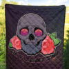 Valentine Premium Quilt - Skull With Roses Green Galaxy Sky Skylentine Quilt Blanket 5