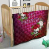 Valentine Premium Quilt - Skulls With Roses Flower Heart It's Valentine Quilt Blanket 21