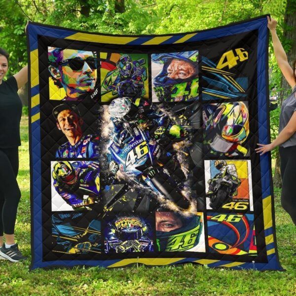 Valentino Rossi Quilt Blanket For MotoGP Fan Gift Idea