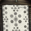 Various Mandala Patterns Black White Premium Quilt Blanket 7