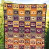 Vintage Cassette In Square Patterns Blanket 5