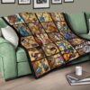 Vintage Guitar Quilt Blanket Amazing Gift Idea For Guitar Lover 17