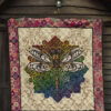 Vintage Style Mandala Dragonfly Quilt Blanket Gift Idea 3