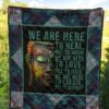 We Are Here To Heal Quilt Blanket For Yoga Lover 1