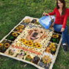 You Are My Sunshine Sunflower Golden Retriever Quilt Blanket 9