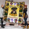 You Are My Sunshine Sunflower Rottweiler Quilt Blanket 1