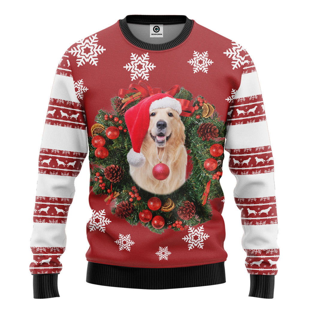 Golden Retriever Dog Custom Ugly Christmas Sweater