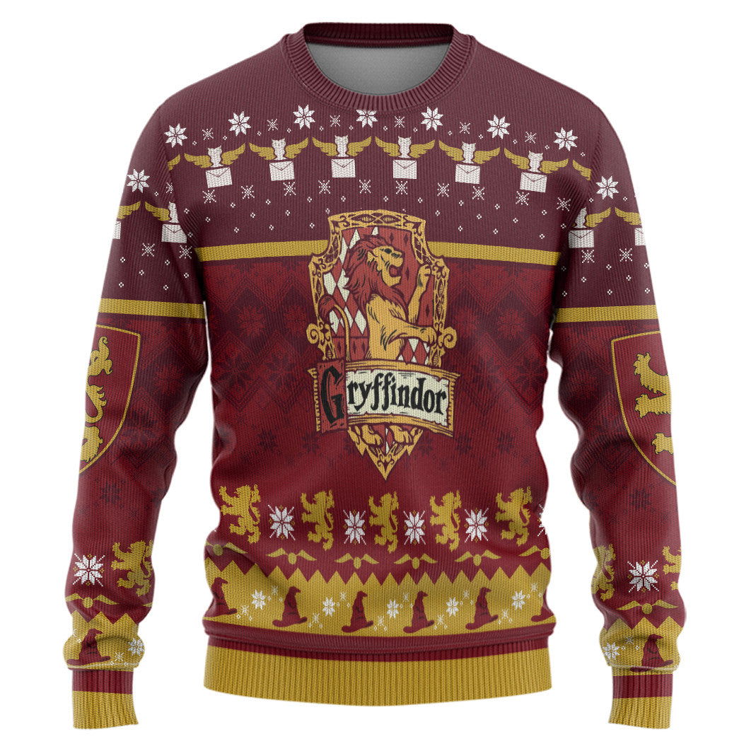 Harry Potter Gryffindor Ugly Christmas Ver 1 Custom Ugly Sweater