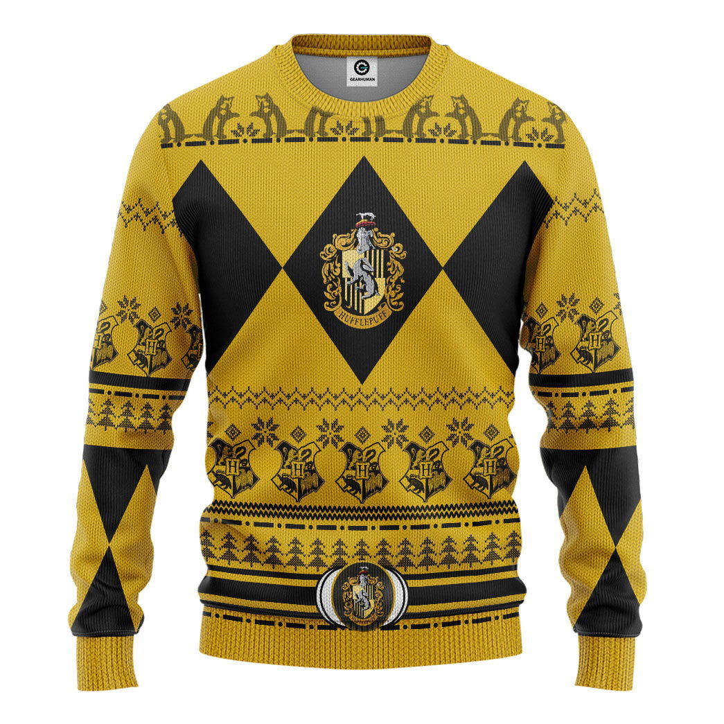 Harry Potter Hufflepuff House Custom Ugly Christmas Sweater