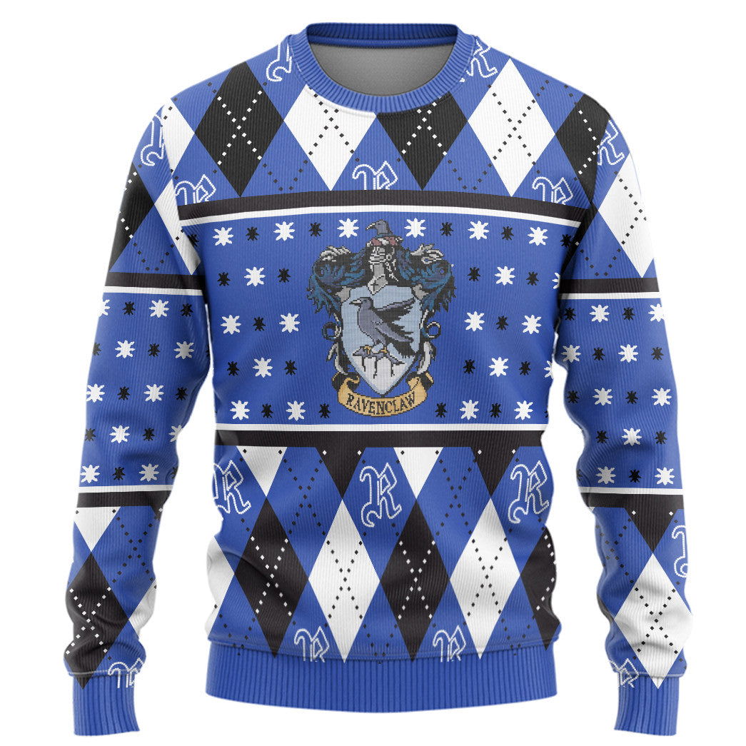 Harry Potter Ravenclaw Crest Holiday Ugly Christmas Custom Ugly Sweater