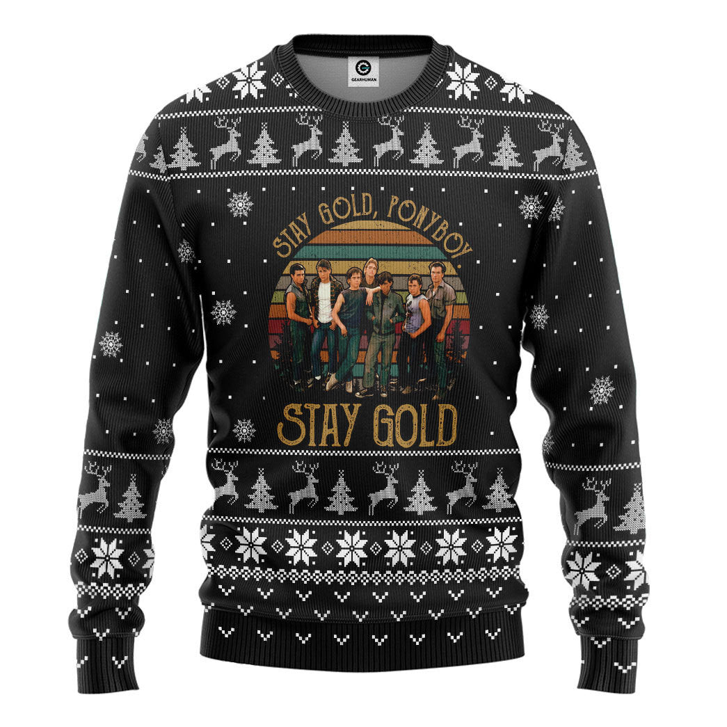 The Outsiders Stay Gold Ponyboy Stay Gold Christmas Style Custom Ugly Sweater