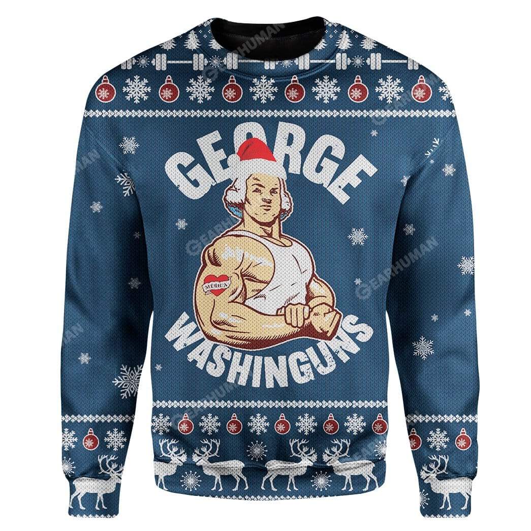 Ugly George Washinguns Custom Sweater Apparel