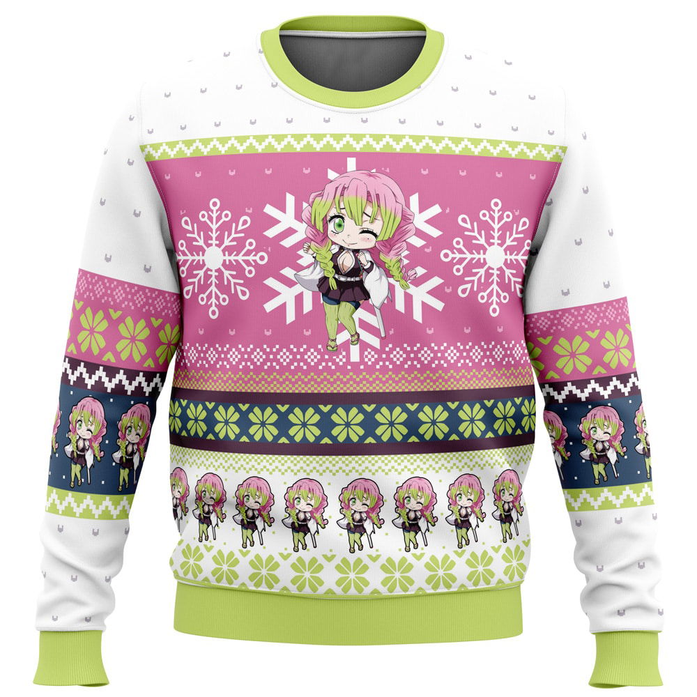 Chibi Christmas Mitsuri Kanroji Demon Slayer Ugly Christmas Sweater