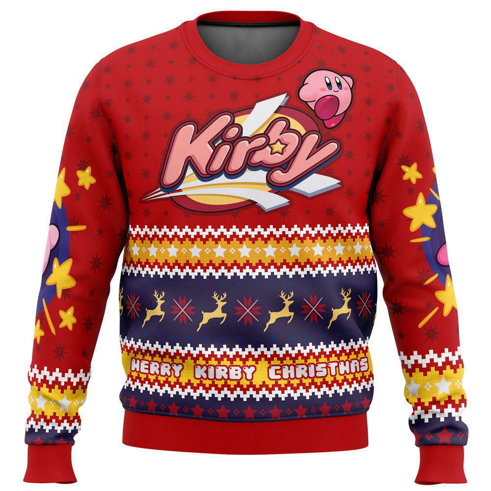 Merry Kirby Christmas Kirby Ugly Christmas Sweater