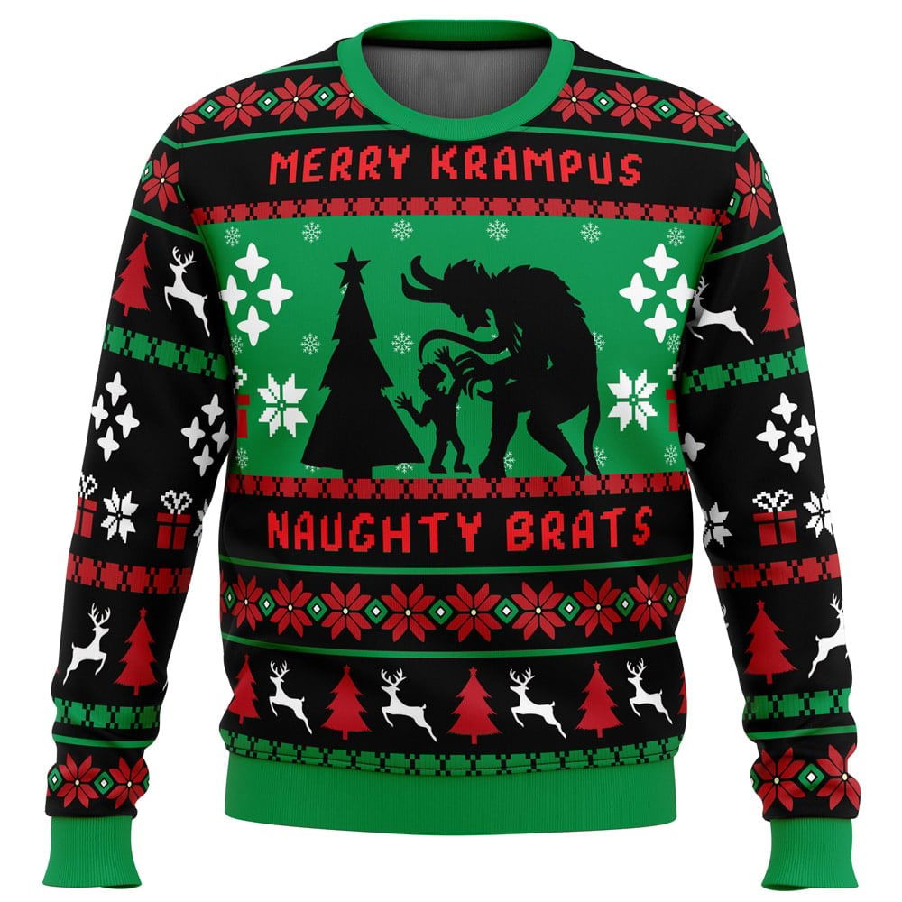 Naughty Brats Krampus Ugly Christmas Sweater