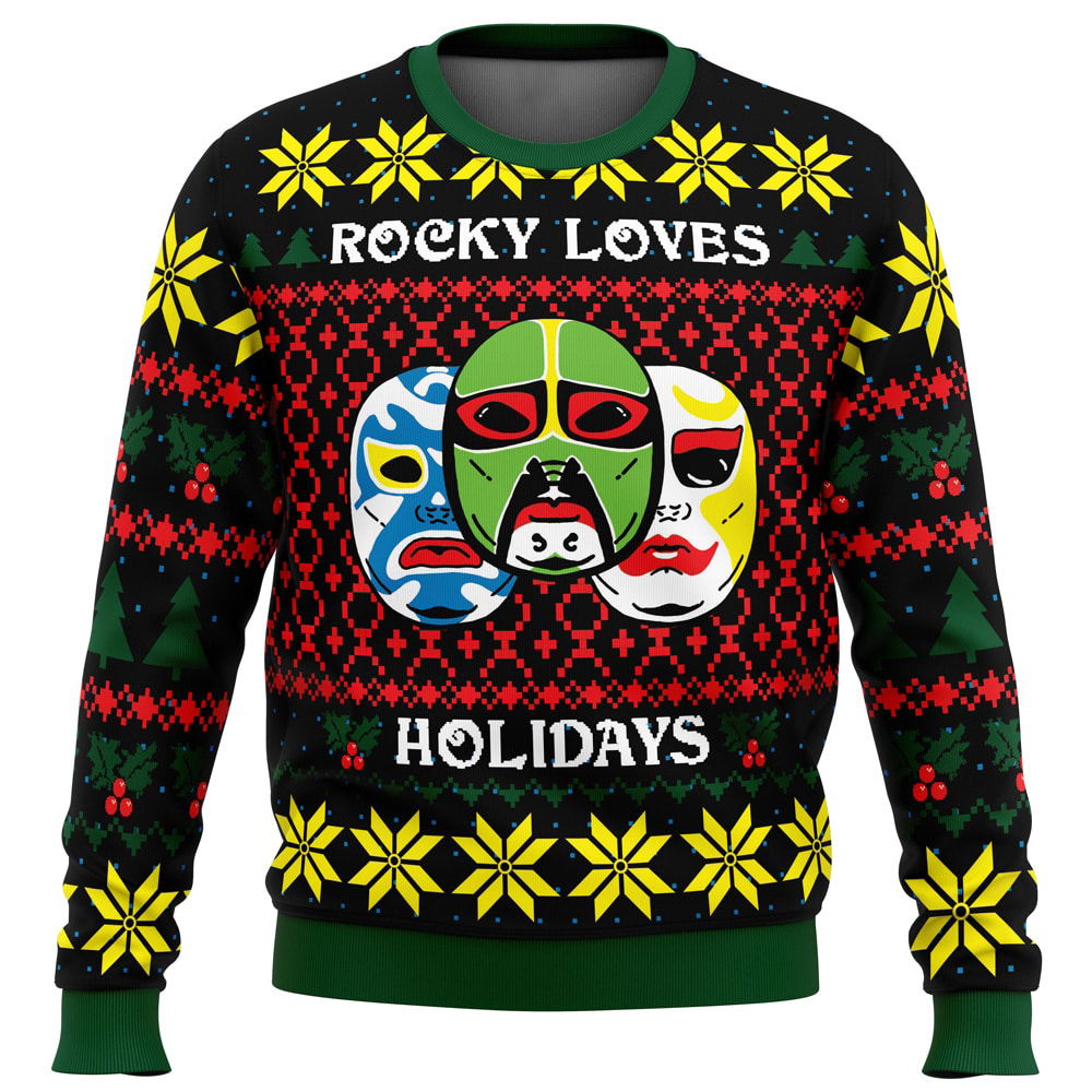 Rocky Loves Holidays 3 Ninjas Ugly Christmas Sweater