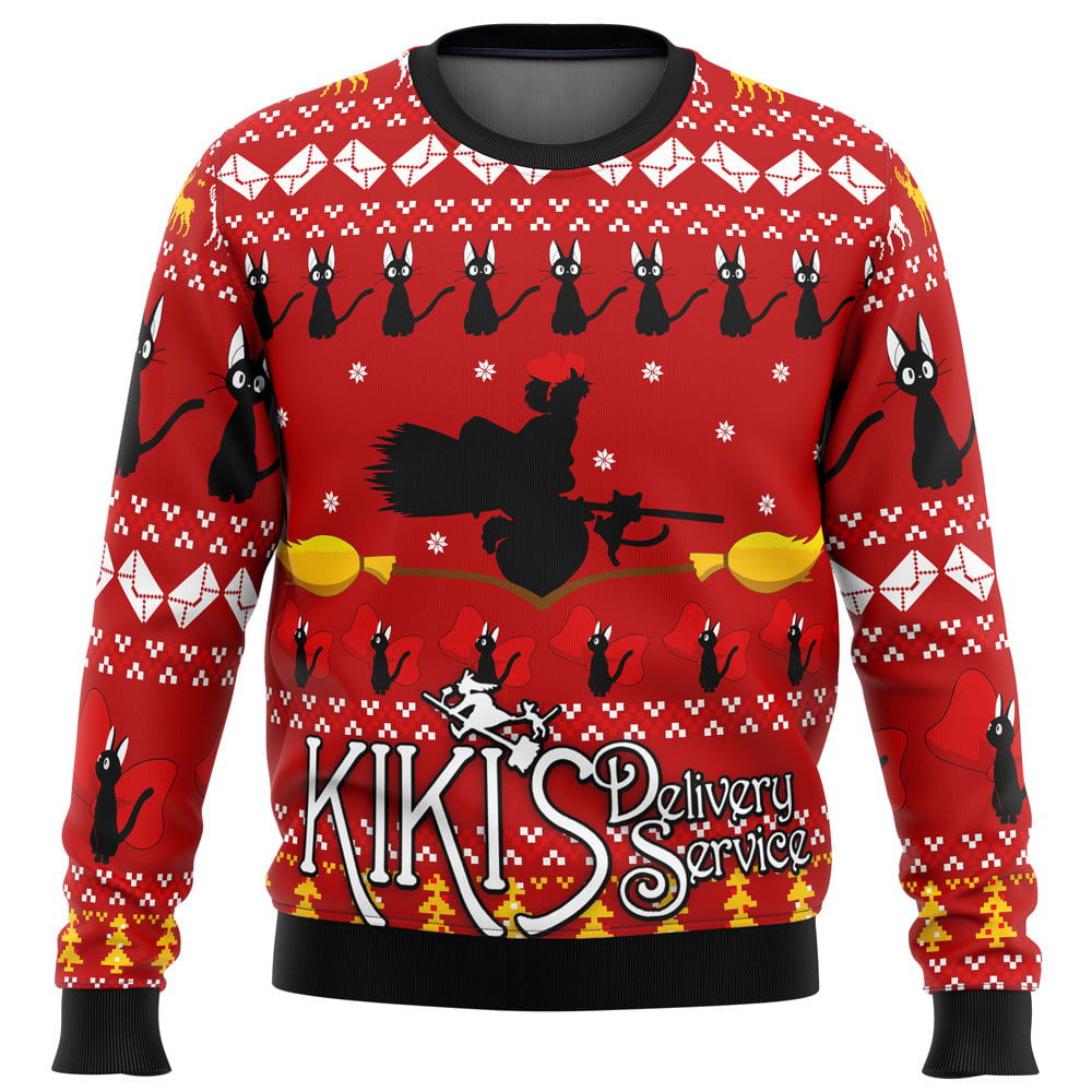 Silhouette Kiki’s Delivery Service Ugly Christmas Sweater