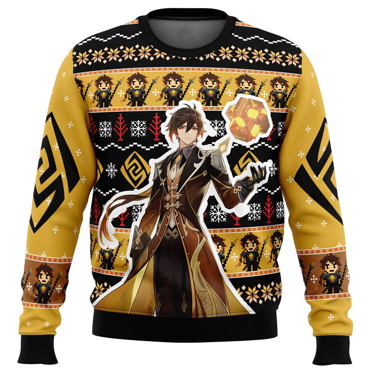 Zhongli Genshin Impact Ugly Christmas Sweater