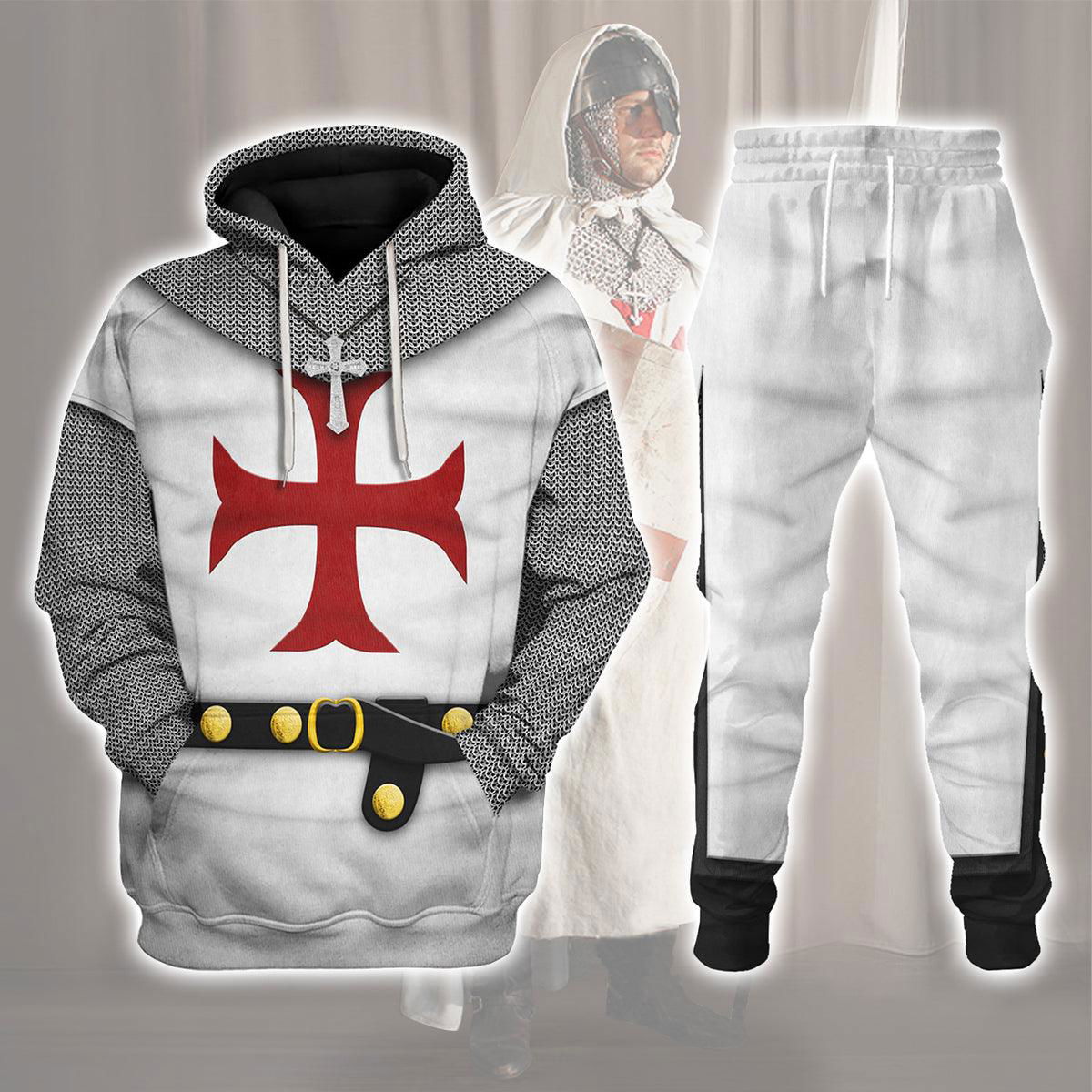 1147â€“1149 English Templar Knight Costume Hoodie Sweatshirt T-Shirt Tracksuit