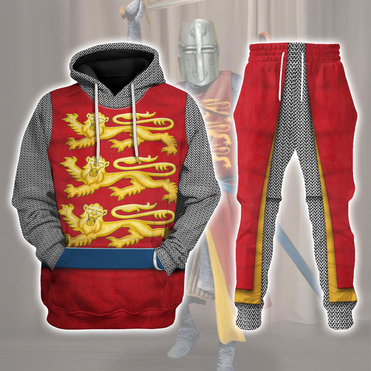 12th Century English Knights Costume Hoodie Sweatshirt T-Shirt Tracksuit