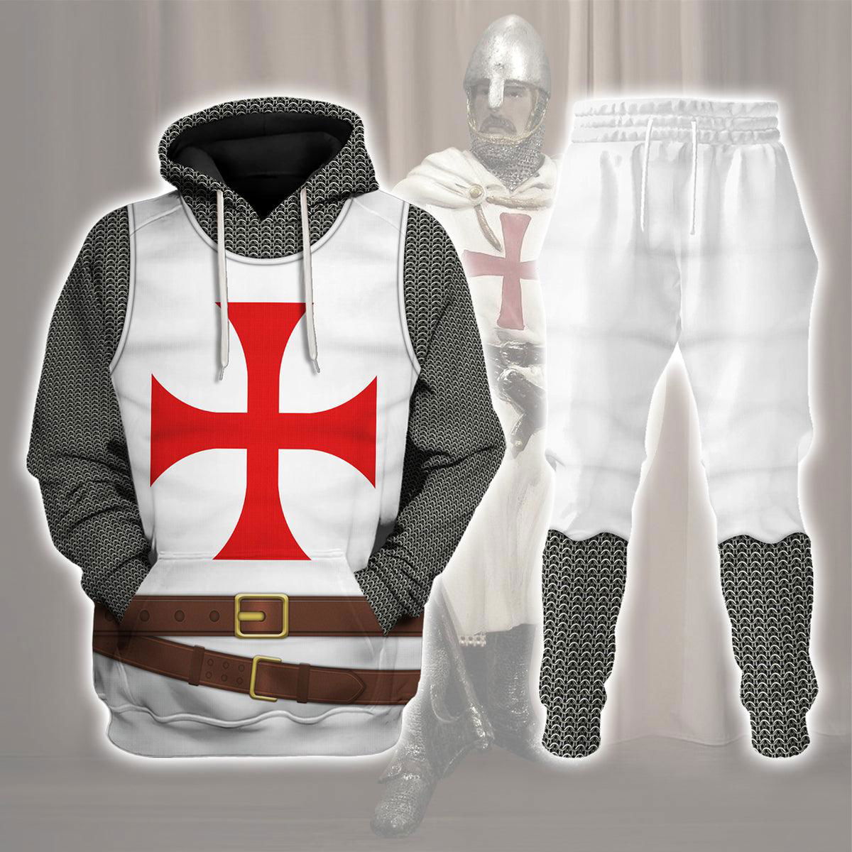 12th Century Knights Templar Costume Hoodie Sweatshirt T-Shirt Tracksuit