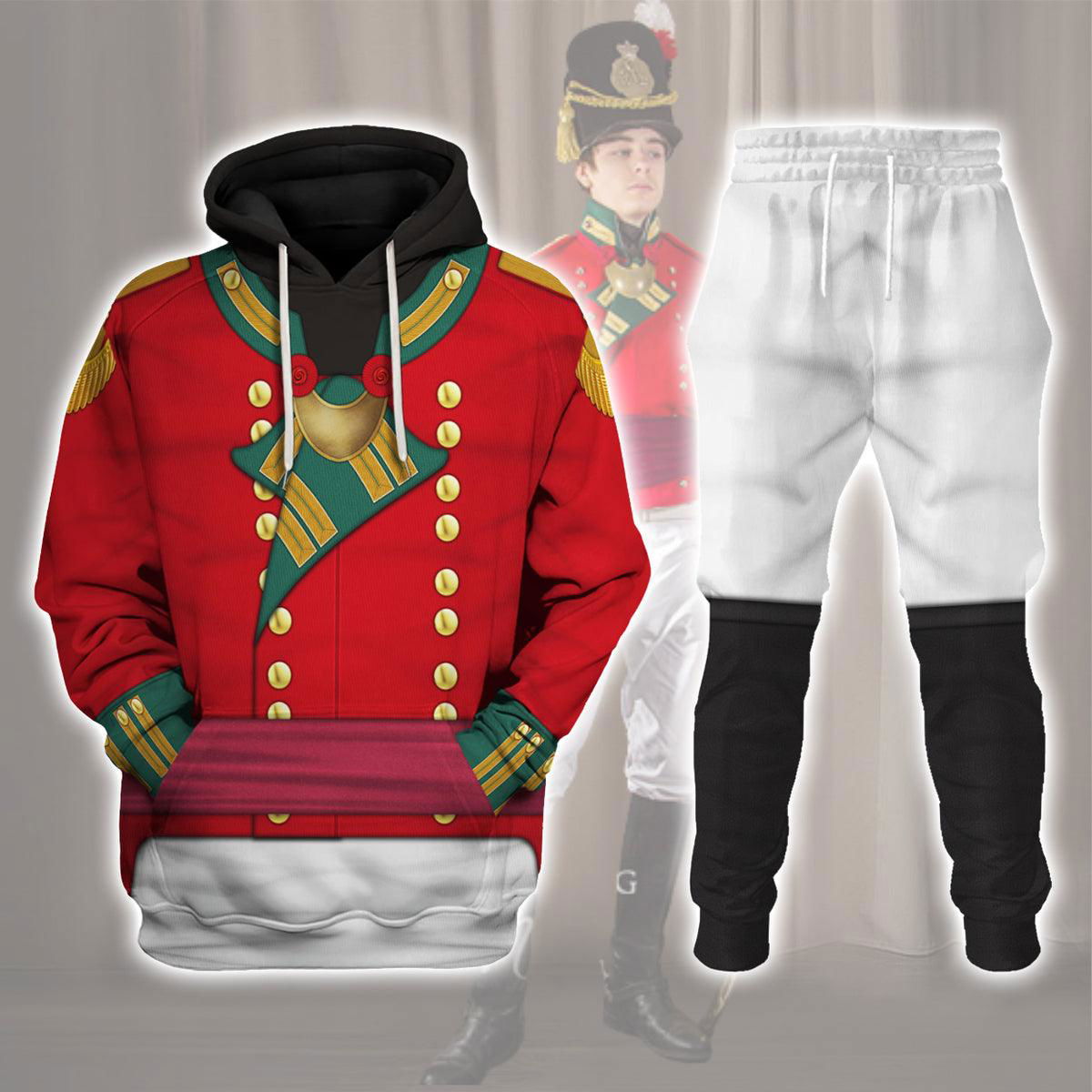 69th Foot (South Lincolnshire) Officer- Flank Company (1812-1815) Uniform All Over Print Hoodie Sweatshirt T-Shirt Tracksuit