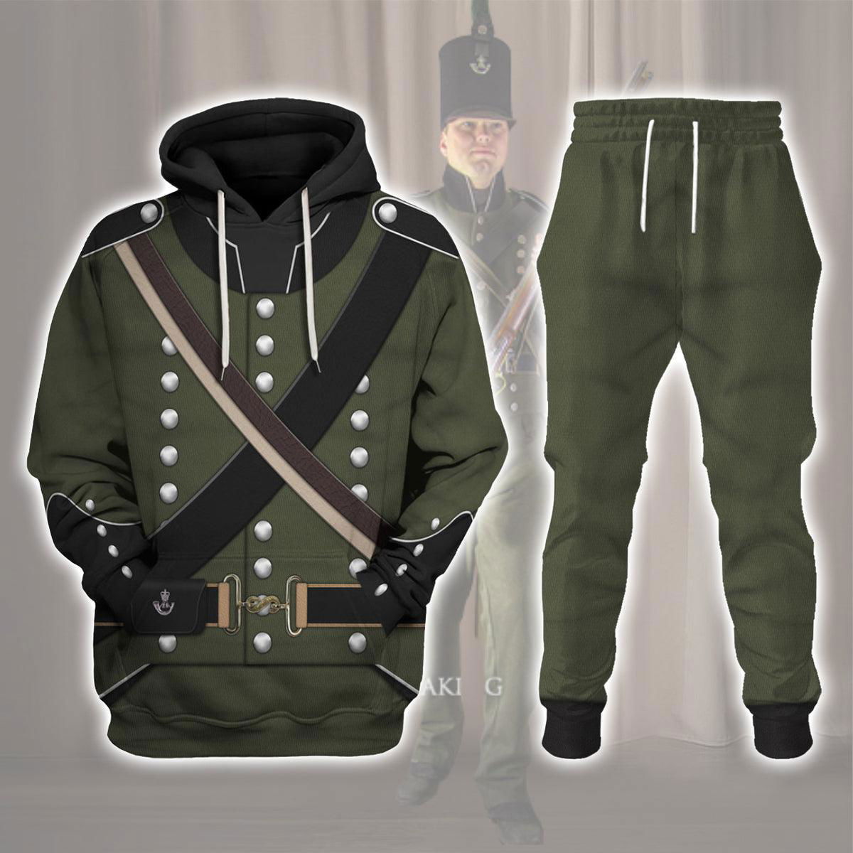 95th (Rifle) Regiment-Rifleman 1806-1815 Uniform All Over Print Hoodie Sweatshirt T-Shirt Tracksuit