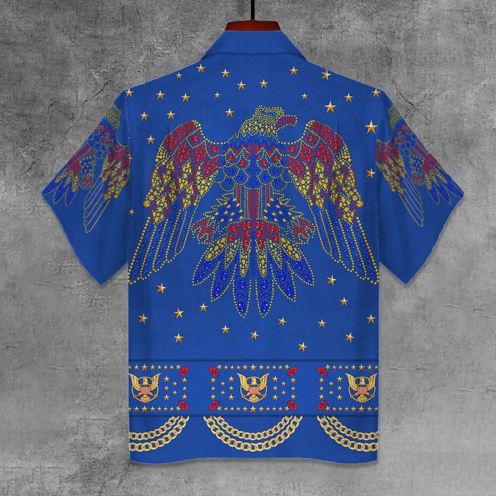 Elvis Aloha from Hawaii Blue Unisex Hawaii Shirt