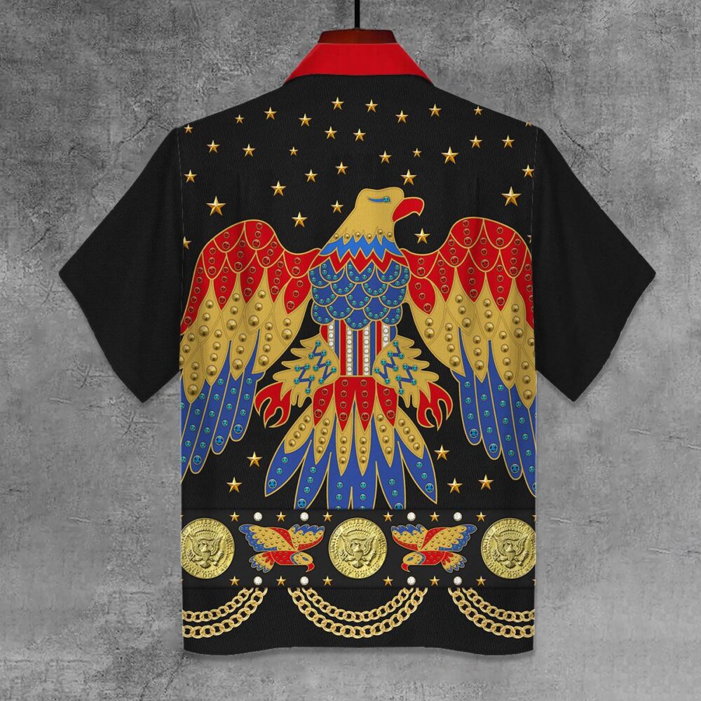 Elvis Eagle Black Unisex Hawaii Shirt