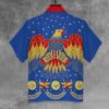 Elvis Eagle Blue Unisex Hawaii Shirt 1