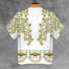 Elvis Spanish Flower - White With Green Stones Unisex Hawaii Shirt 1