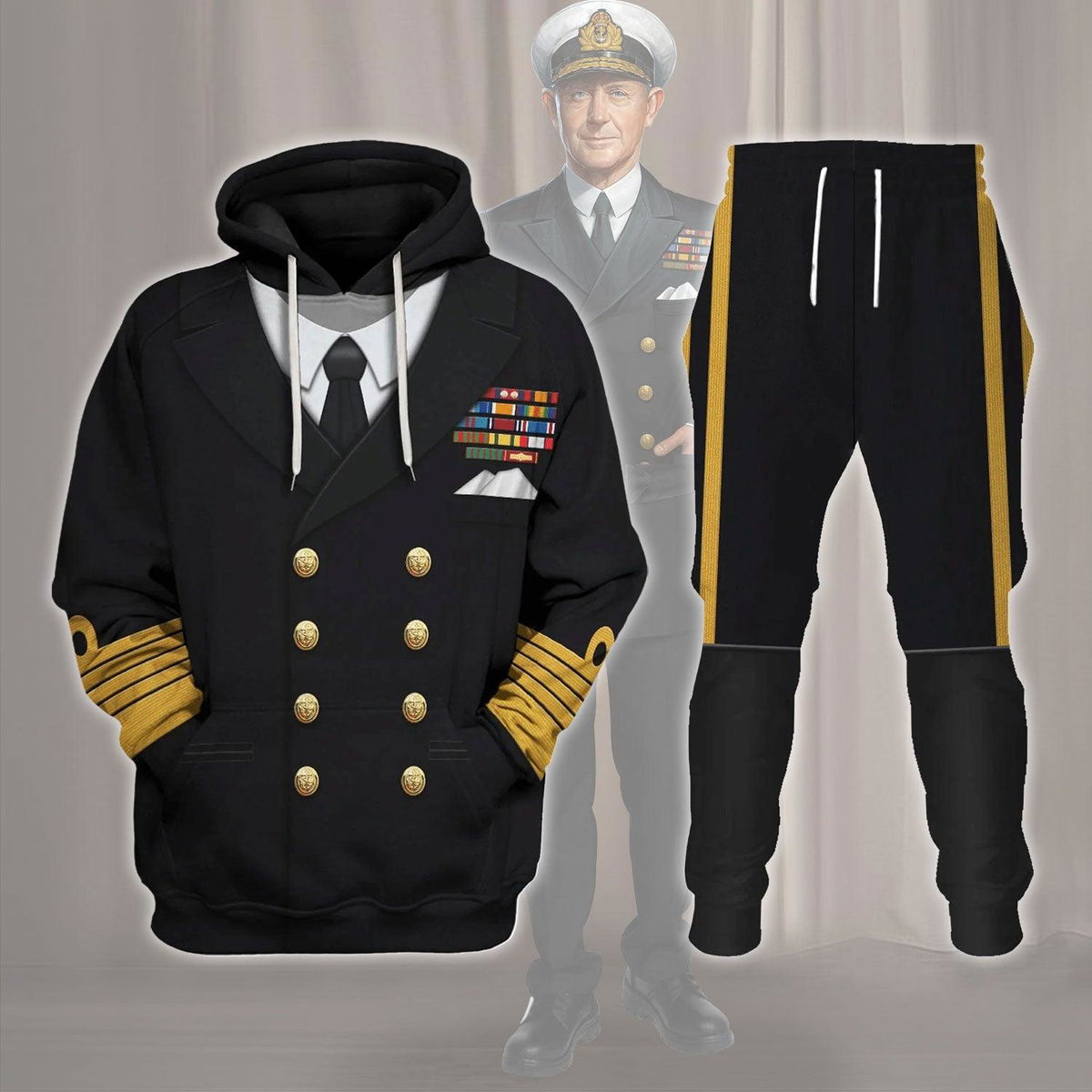 Admiral Chester W. Nimitz Uniform Hoodie Sweatshirt T-Shirt Tracksuit