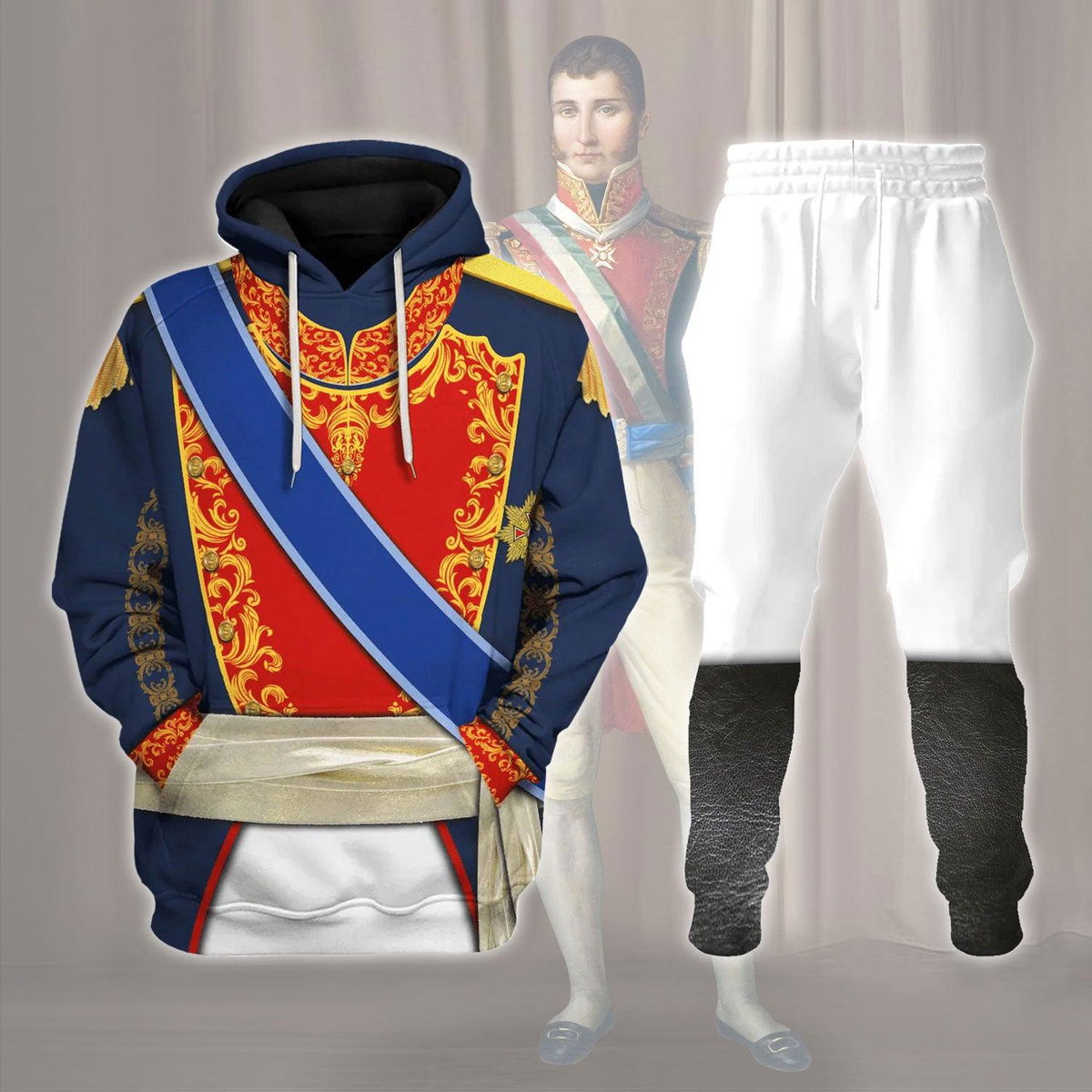 Agustin de Iturbide, Augustine of Mexico Costume Hoodie Sweatshirt T-Shirt Tracksuit