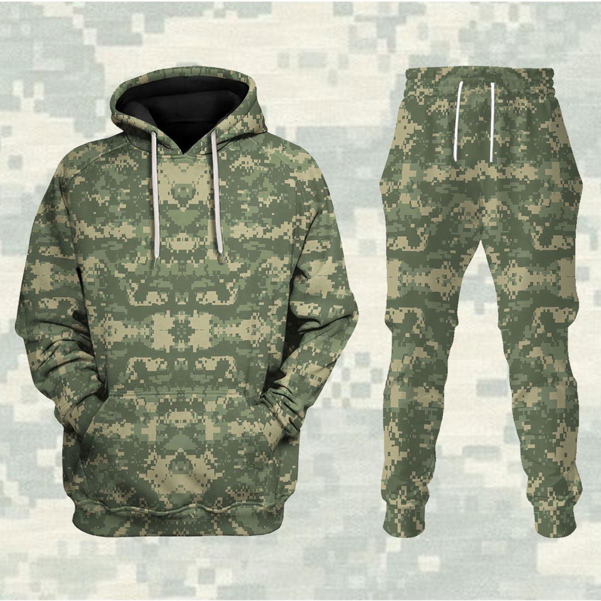 American ACU or Universal Camouflage Pattern (UCP) Camo Costume Hoodie Sweatshirt T-Shirt Tracksuit