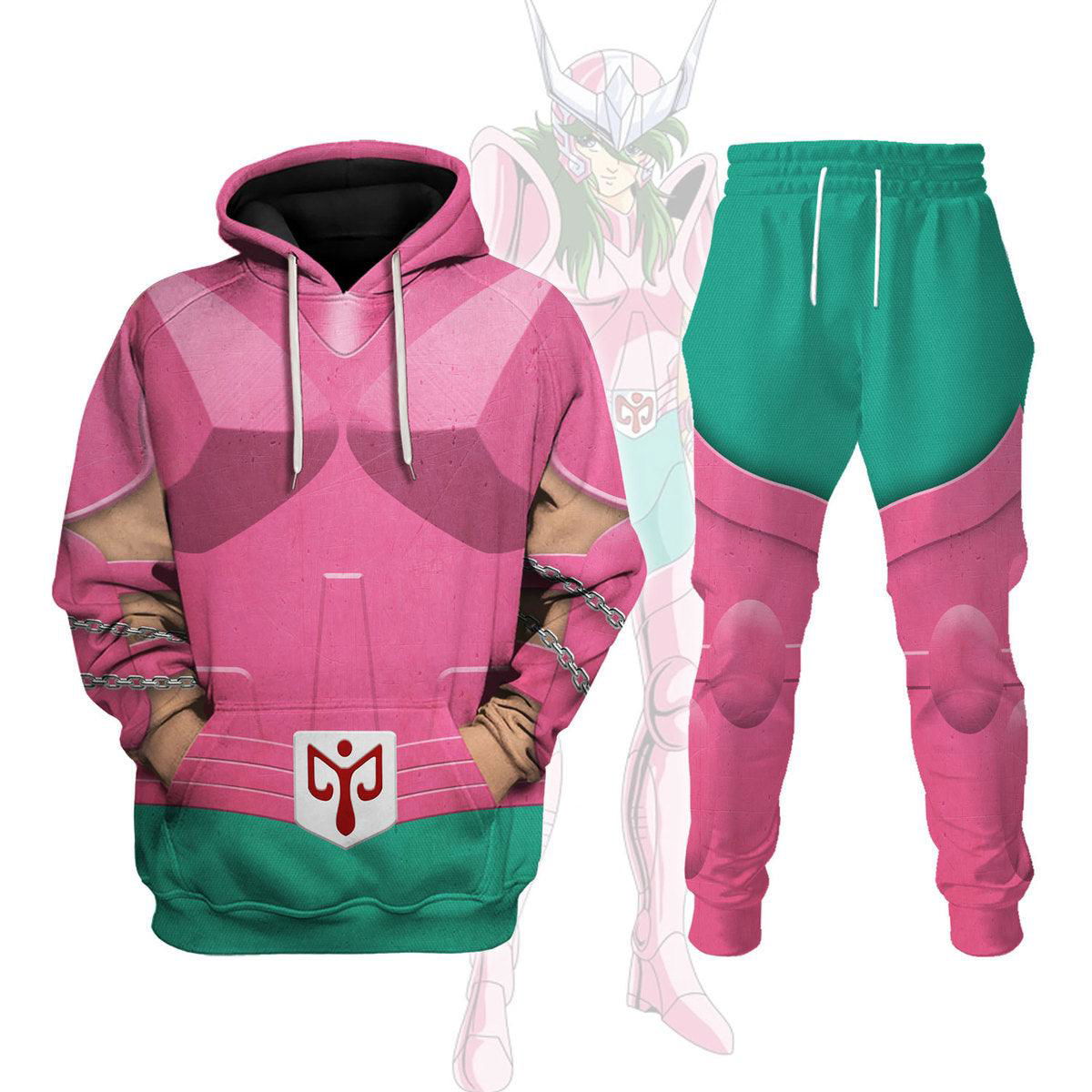 Andromeda Shun Bronze Saints Saint Seiya Costume Hoodie Sweatshirt T-Shirt Tracksuit