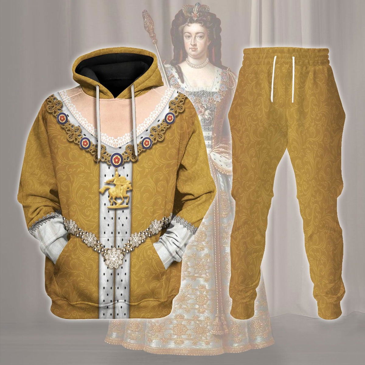 Anne Queen of Britian Hoodie Sweatshirt T-Shirt Tracksuit