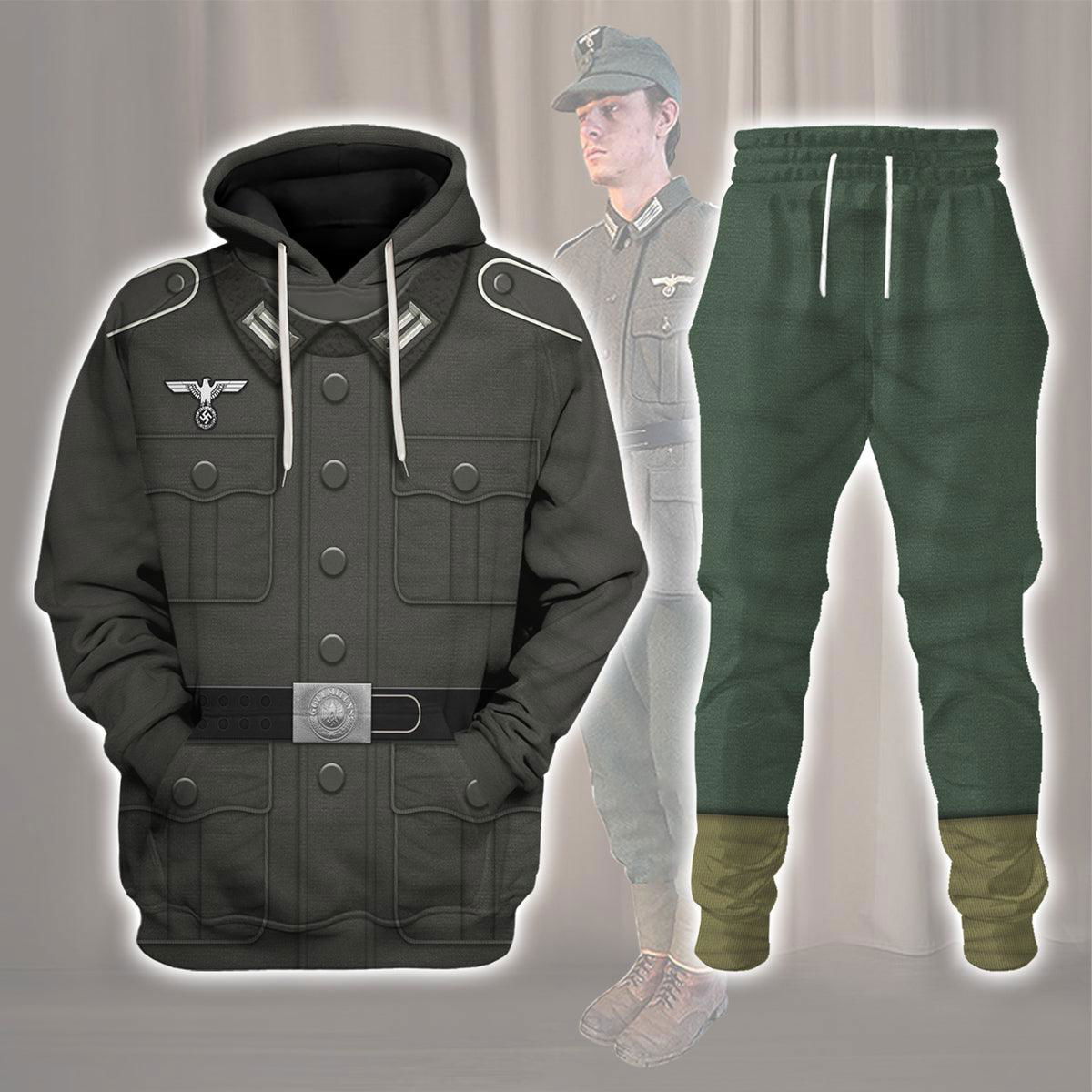 Basic German Army Uniform- Private Soldier Costume Hoodie Sweatshirt T-Shirt Tracksuit