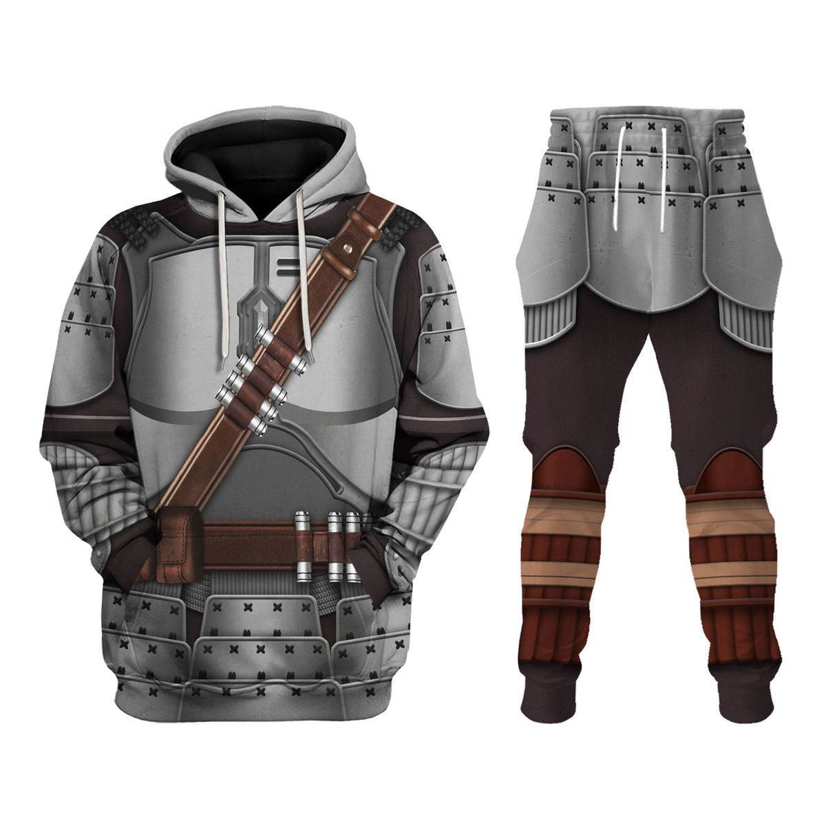 Beskar Mandalorian Samurai Costume Hoodie Sweatshirt T-Shirt Sweatpants