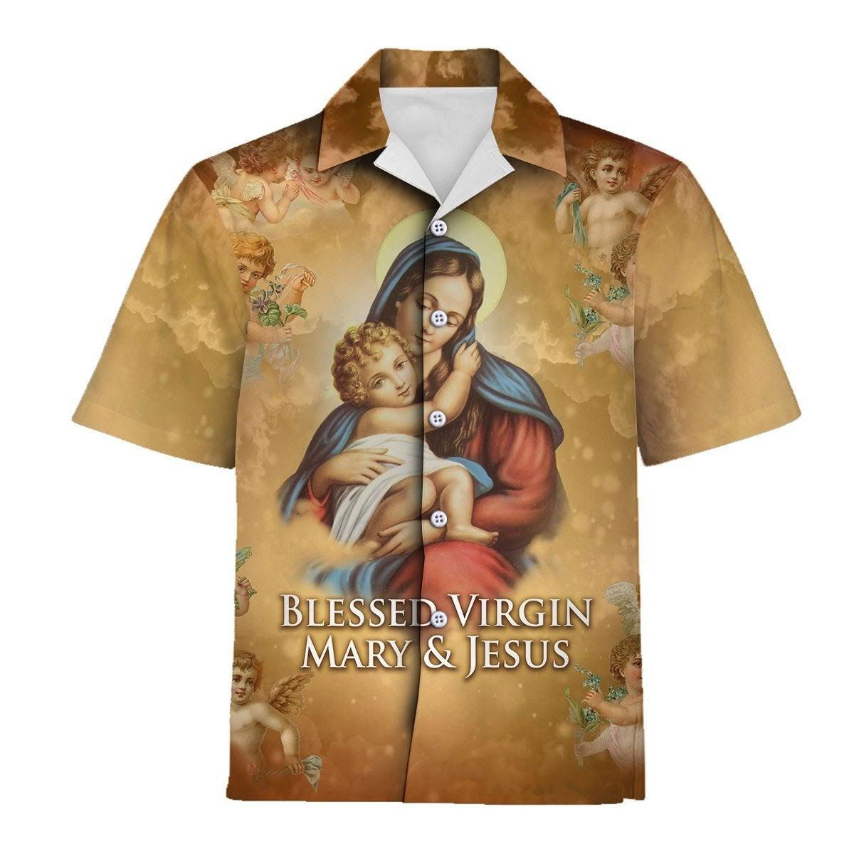 Blessed Virgin Mary & Jesus Hawaiian Shirt