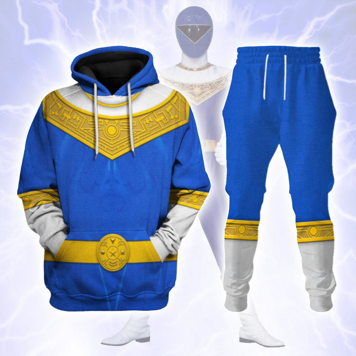 Blue Power Rangers Zeo Hoodies Sweatshirt T-shirt Hawaiian Tracksuit