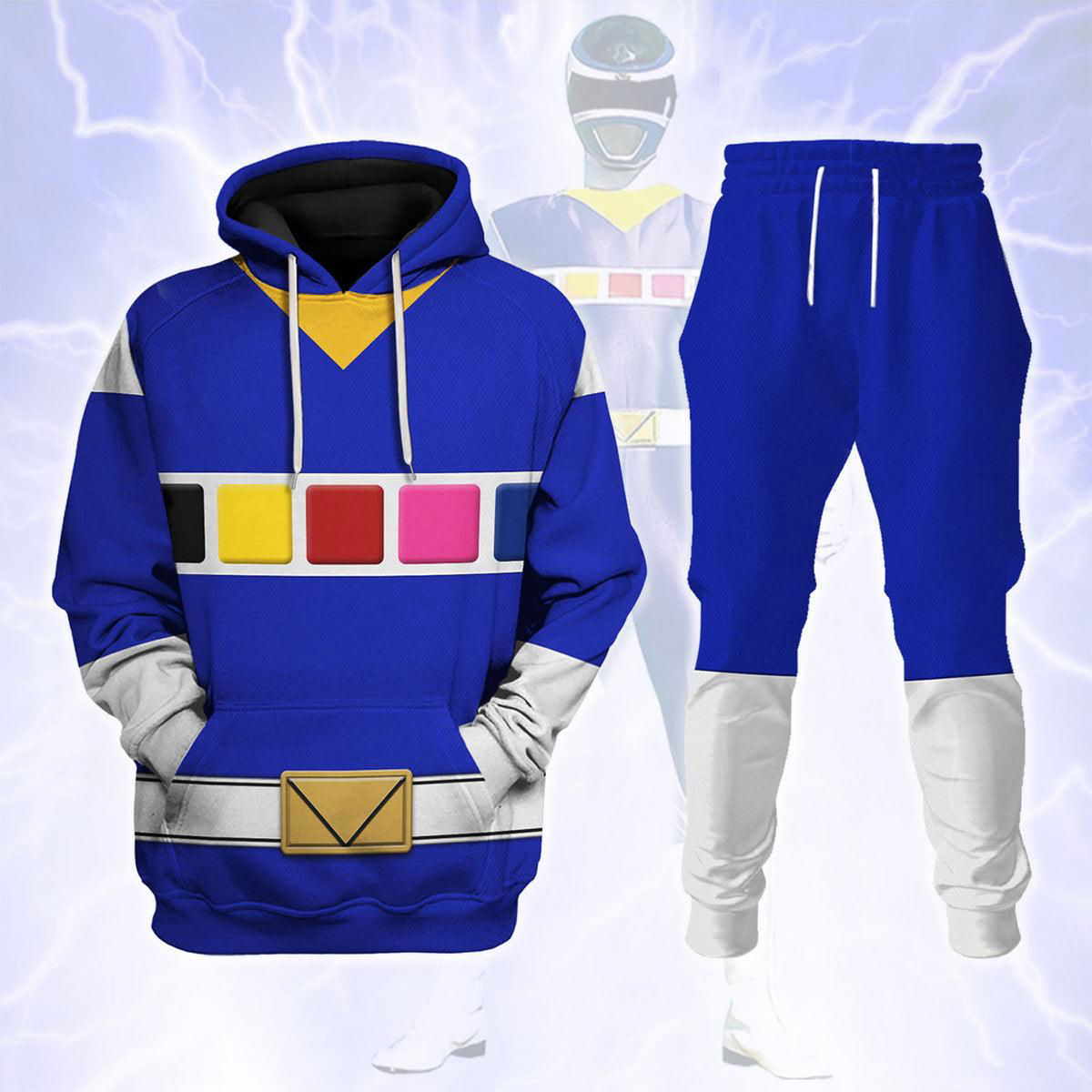 Blue Space Ranger Hoodies Sweatshirt T-shirt Hawaiian Tracksuit