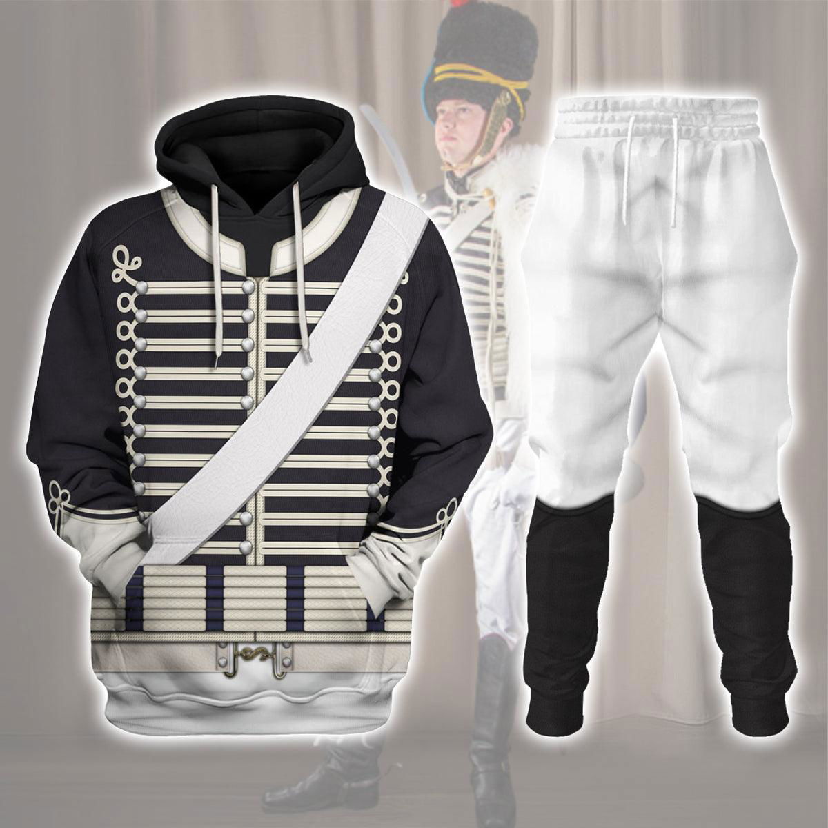 British 18th Hussar-Full Dress (1806-1815) Uniform All Over Print Hoodie Sweatshirt T-Shirt Tracksuit