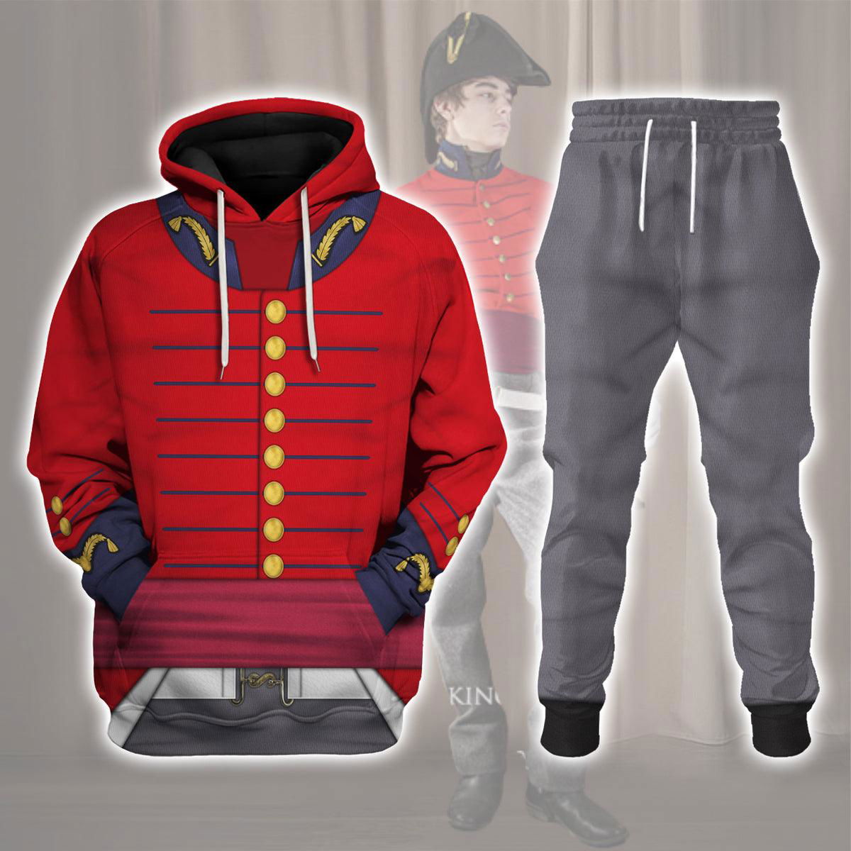 British ADC (1812-1815) Uniform All Over Print Hoodie Sweatshirt T-Shirt Tracksuit