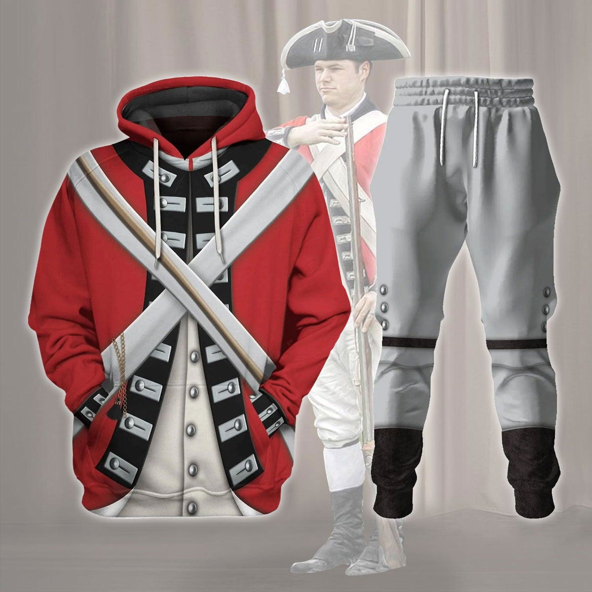 British Army Red Coat Hoodie Sweatshirt T-Shirt Tracksuit