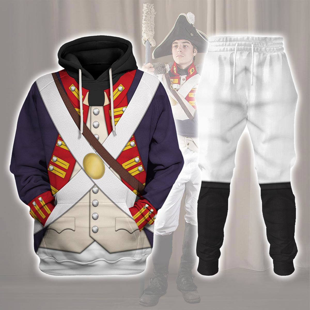 British Foot Artillery-1776-1783 Uniform All Over Print Hoodie Sweatshirt T-Shirt Tracksuit